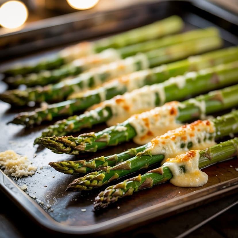 Запечена спаржа з пармезаном на деко(пательні)