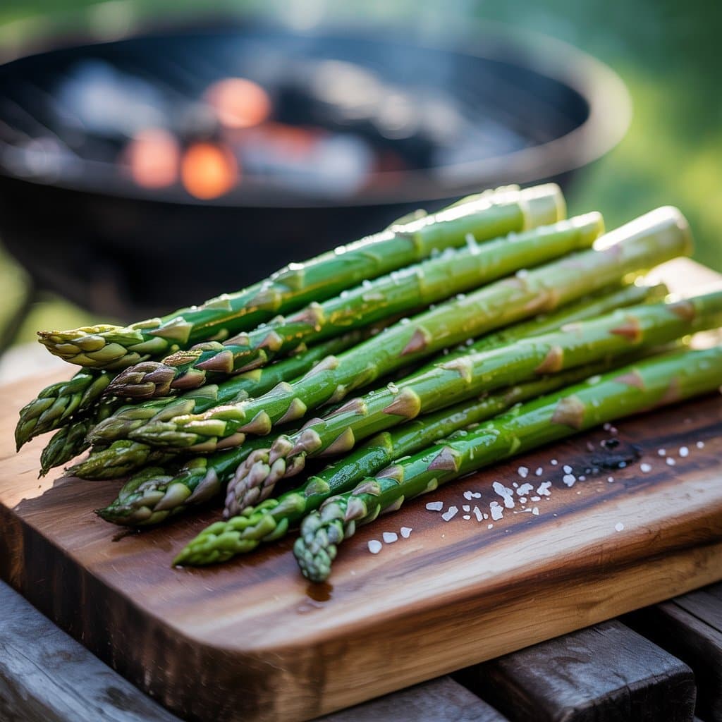 Спаржа на грилі з легким димком